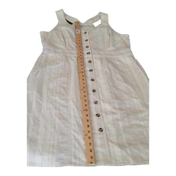 Prana Dresses Grace Trail Dress Women's Size XL Cream Button Stone‎ Stripe - Picture 7 of 10